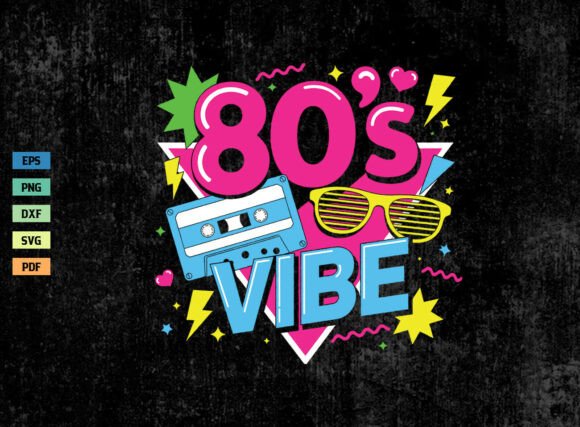 Download Retro 80s Vibe Vintage Shirt SVG PNG - 80s Collection