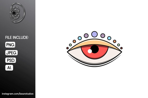 Download Eye Bohemian Decor Cartoon Illustration - Bohemian decor Collection
