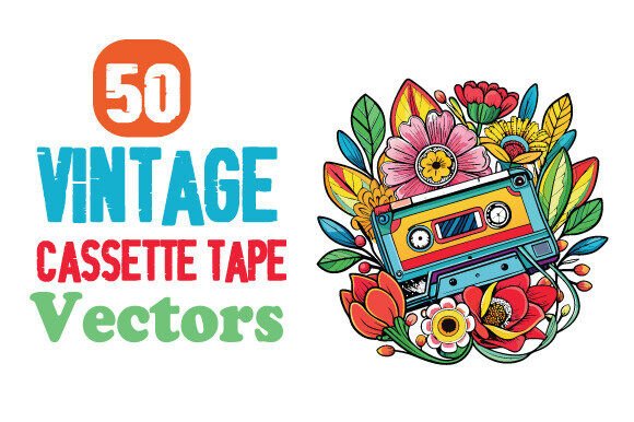Download Vintage Cassette Tape Vector Bundle - Vintage cassette Collection