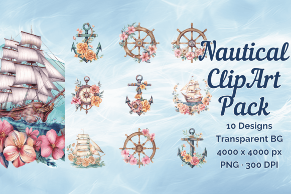 Download Nautical Clip Art Watercolor Pack - Clip art watercolor Collection